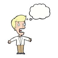 cartoon screaming man with thought bubble N9