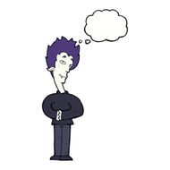 cartoon vampire with thought bubble N112