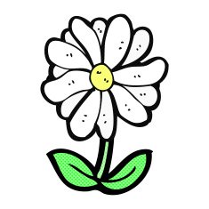 comic cartoon flower symbol N3