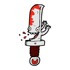 crazy knife comic cartoon character N2