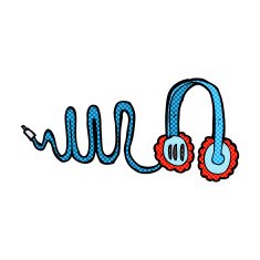 comic cartoon headphones N3