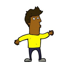 comic cartoon surprised man N15