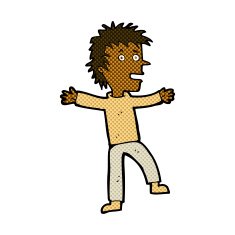 comic cartoon happy man N51