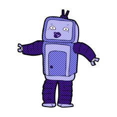 funny comic cartoon robot N9