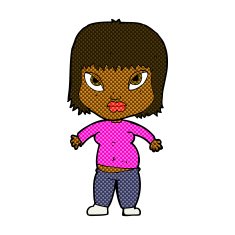 comic cartoon overweight woman N2