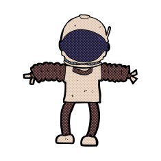 comic cartoon astronaut N15