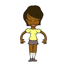 comic cartoon pretty woman N32