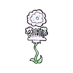 comic cartoon flower N40