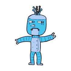 comic cartoon robot N23