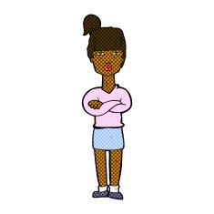 comic cartoon annoyed woman N27