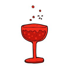 comic cartoon sparkling cocktail
