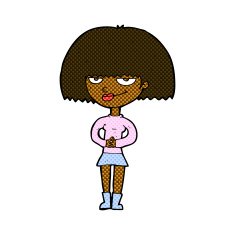 comic cartoon sly woman N2
