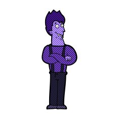 comic cartoon happy vampire N6