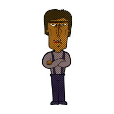 comic cartoon angry man N10