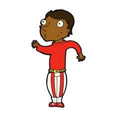 comic cartoon man in loud clothes N2