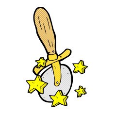 comic cartoon pizza cutter N2