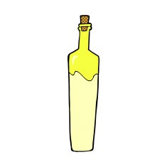 comic cartoon posh bottle N2