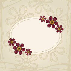 Greeting card with flowers in tattoo style on grunge background