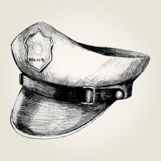 Police Cap Sketch