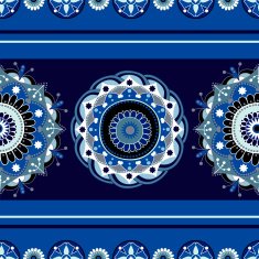 Striped seamless ornamental patter Floral ethnic background