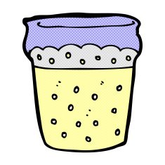 comic cartoon glass of beer N4