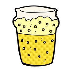 comic cartoon glass of beer N5