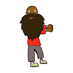 comic cartoon bearded old man N5