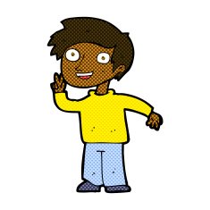 comic cartoon boy posing for photo N2