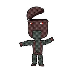 comic cartoon robot N24