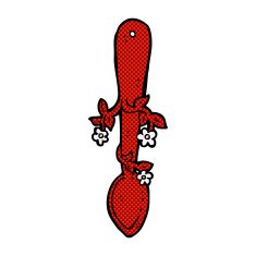 comic cartoon organic food symbol spoon