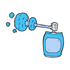 comic cartoon spray can N13