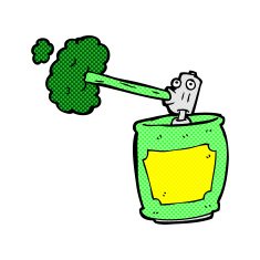 comic cartoon spray can N14