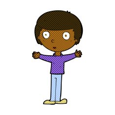 comic cartoon surprised man N22
