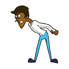 comic cartoon angry man N14