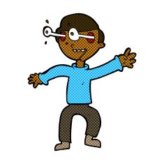 comic cartoon amazed boy N4