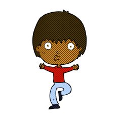 comic cartoon excited boy N18