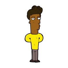 comic cartoon bored man N6