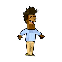 comic cartoon happy man N61