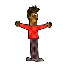 comic cartoon happy man N62