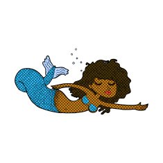 comic cartoon mermaid N9