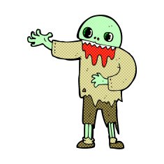 comic cartoon spooky zombie N2