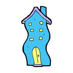 comic cartoon house doodle