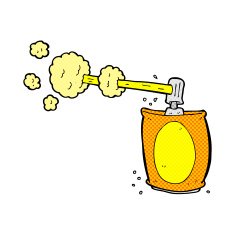 comic cartoon aerosol spray can N3