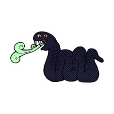 comic cartoon snake N13