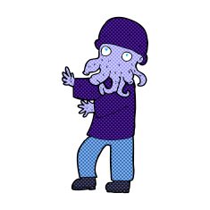 comic cartoon monster man N2