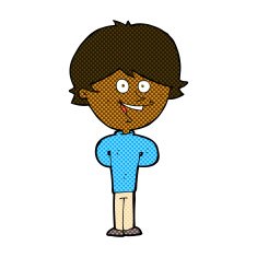 comic cartoon happy boy N27