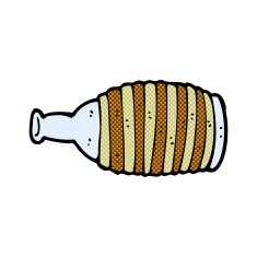 comic cartoon spilled bottle N2