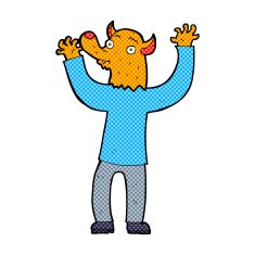 comic cartoon happy fox man N3