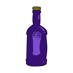 comic cartoon letter in a bottle N4