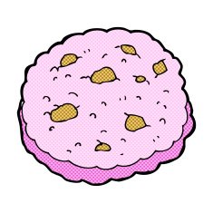 pink cookie comic cartoon